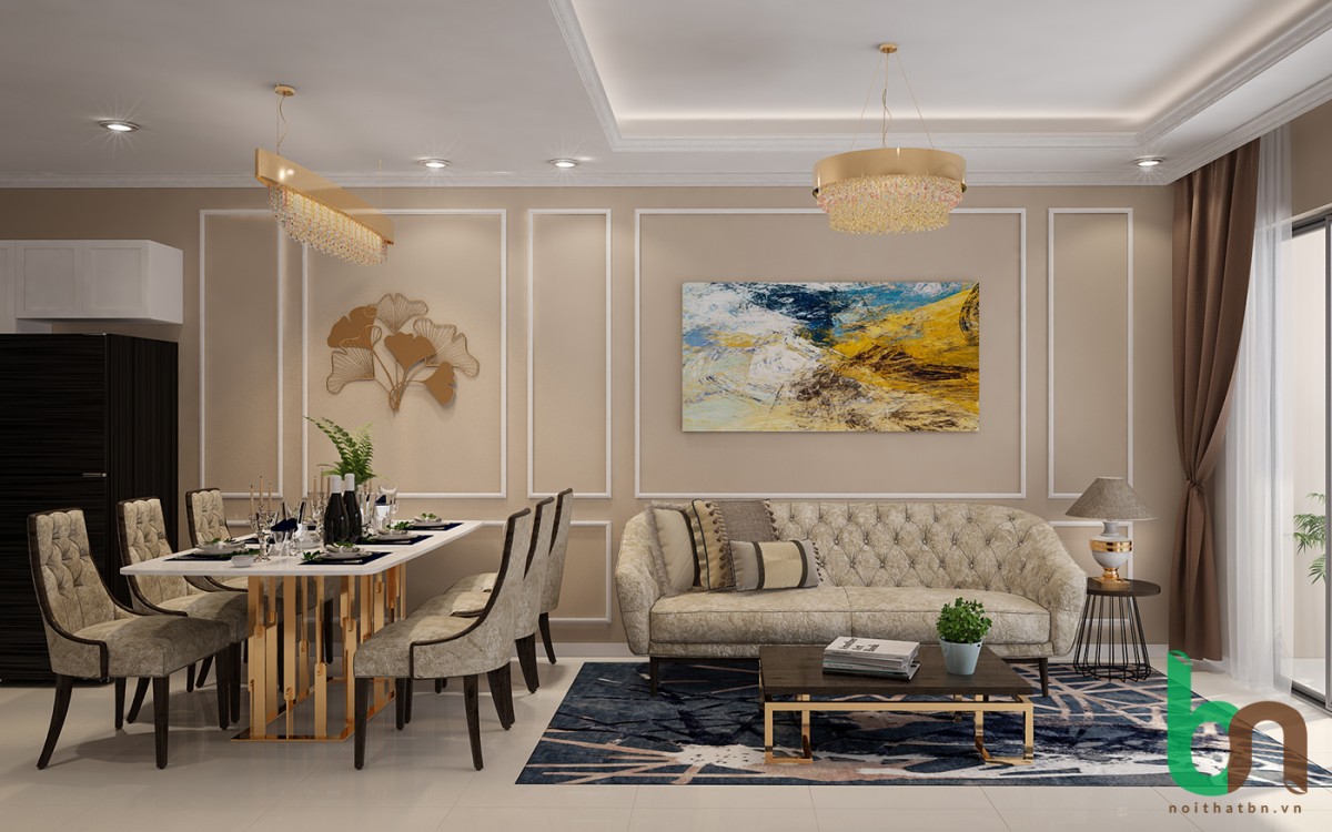 THIẾT KẾ THI C&Ocirc;NG NỘI THẤT CĂN HỘ TRỌN G&Oacute;I NH&Agrave; MẪU 7